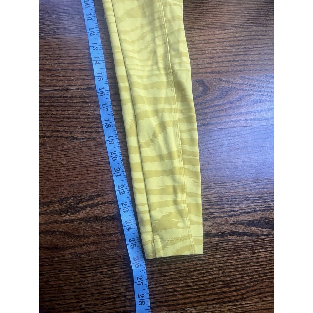 Koral zebra striped leggings yellow black high waist wide band Sz. S NWOT - Picture 4 of 5